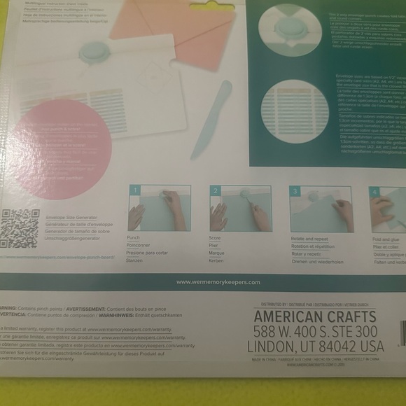 We R Memory Keepers Envelope Punch Board - Blue - Picture 3 of 6